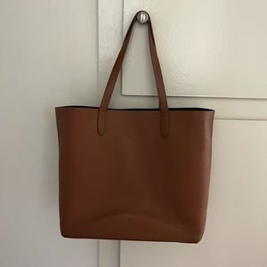 Cuyana large tan brown leather tote